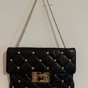 Michael Kors Black Quilted Shoulder Bag